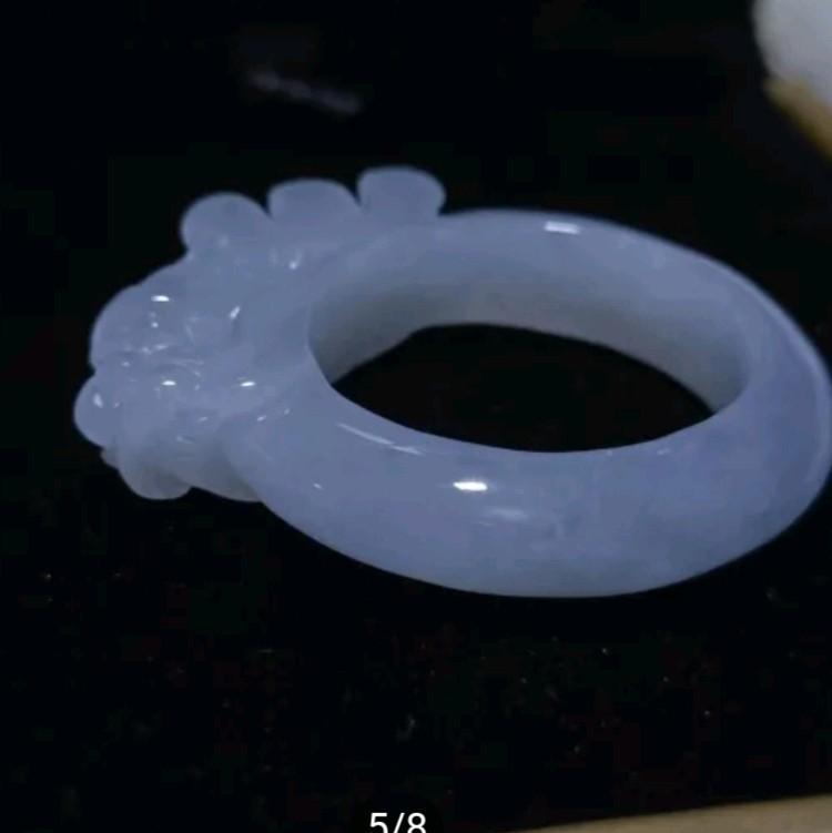 RivieraGems PREMIUM JADE DRAGON RING ~ Stylish Certified Type A Myanmar Jade Dragon Unisex Ring - Fixed Size 19.8 4