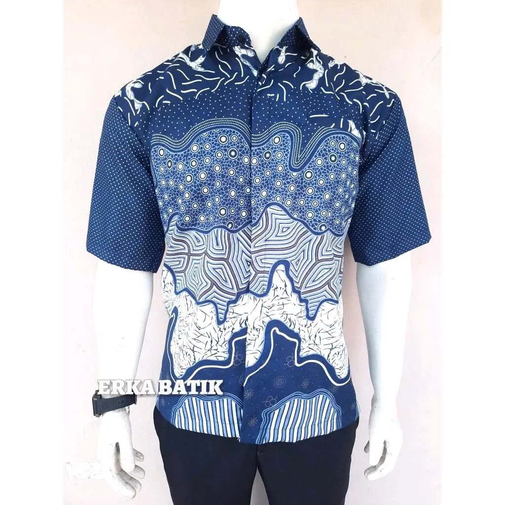 BATIK PEKALONGAN, BATIK COWOK ,HEM COWOK BATIK,KEMEJA BATIK COWOK Baju jangan dicuci no=7/14..uk..m