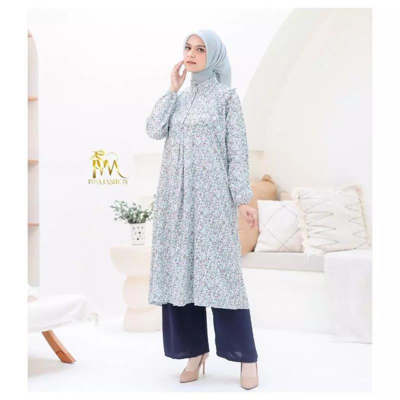 Setelan tunik wanita rayon terbaru // Kia One Set Tunik  Celana Airflow 5