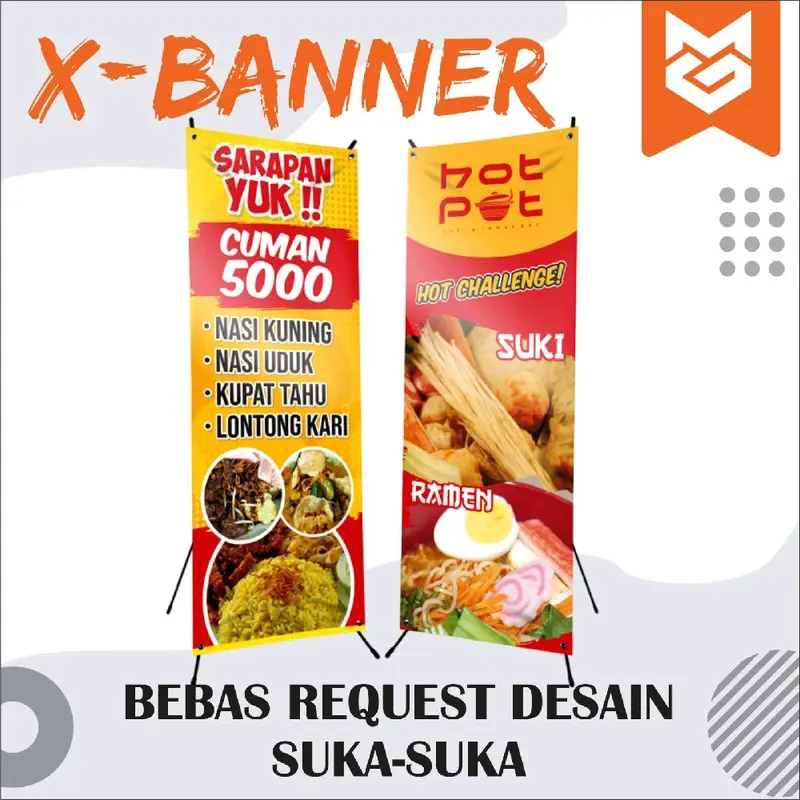 X Banner Y Banner Spanduk Tiang Jualan Banner jualan Gratis desain ulang 0