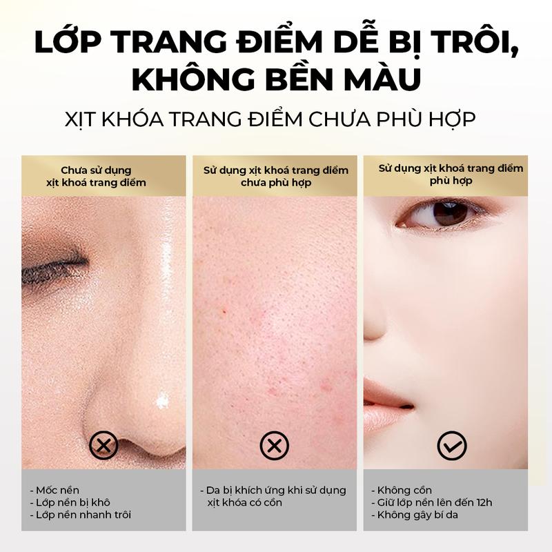 [SIZE NHỎ] PRAMY Xịt Khoá Nền Cố Định Lớp Trang Điểm Dịu Nhẹ Dưỡng Ẩm Không Bết Dính 30ml 4