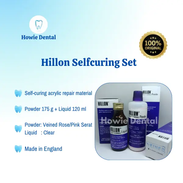 Hillon Powder + Liquid Self Curing, Pink Serat / Veined