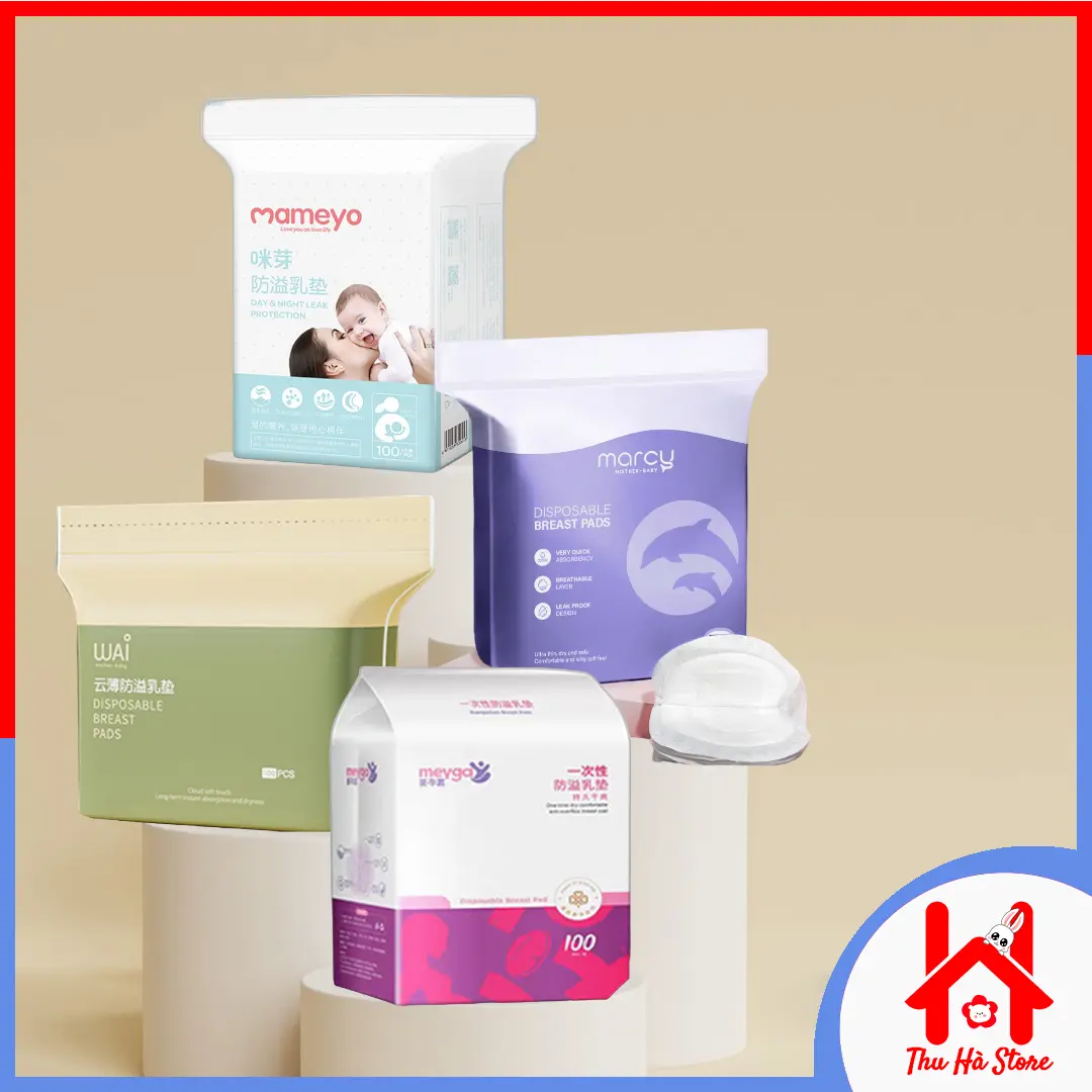 Túi 100 Miếng lót thấm sữa các loại (Mameyo | Wai | Marcy) dùng 1 lần giá rẻ dành cho mẹ bầu sau sinh