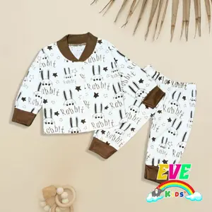 EVE KIDS Set Piyama Anak Setelan Baju Tidur Anak PP Set Lengan Panjang Full Print  RABBIT 442