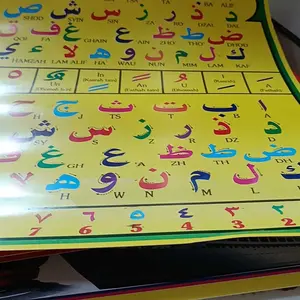 Paket 6 Lembar Poster Edukasi Anak - Huruf, Angka, Huruf Hijaiyah, Marga Satwa, Buah, dan Transportasi - Kualitas Terbaik