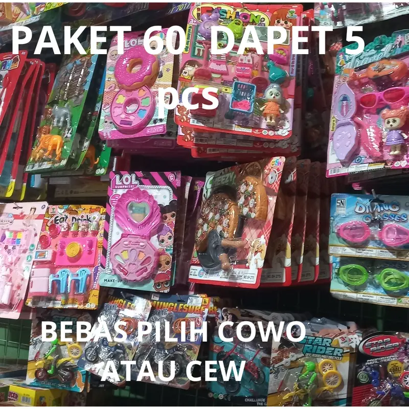 Paket 100 ribuan 10 Mainan Bebhuas huyaPilih yaCowo Atau Cewe Toys Anak 1