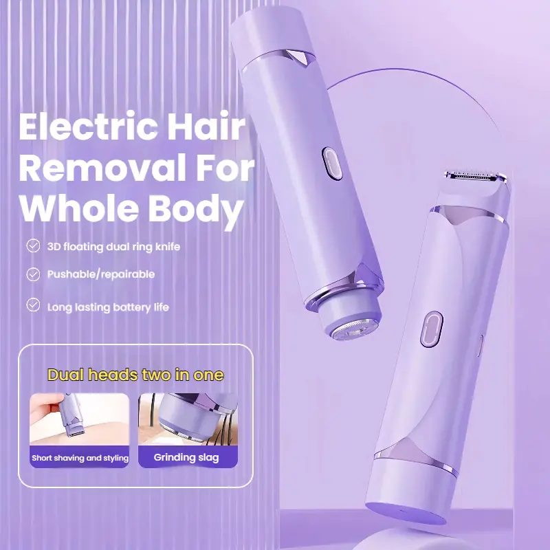 Double head shaver electric women's full body hair removal instrument artifact armpit leg hair trimming hair removal device