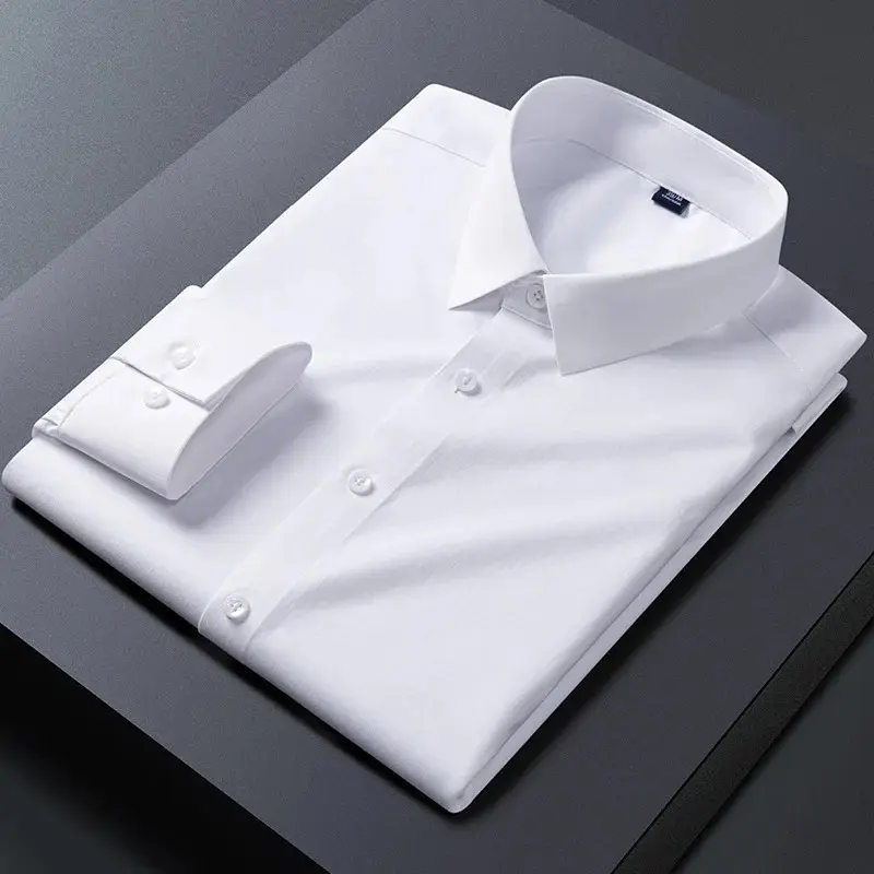 BEST SELLER Kemeja Alisan Pria Polos Slimfit Kemeja Pria Lengan Panjang Putih 1