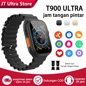 Smartwatch T900 ULTRA dengan Layar Bluetooth Panggilan Tampilan Jam Kustom Model Baru 2026 Tahan Air IP68
