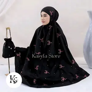 Kasyfa - Mukena Dewasa Coquette Bordir Pita 2in1