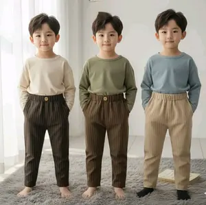 PAKET HEMAT 3 PICS CELANA PANJANG ANAK LAKI LAKI 1-12 TAHUN BAHAN SEMI WOLL CELANA CHINOS SALUR ANAK