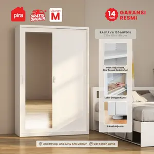 PIRA OX - RALF AVA 120 MWDSL Lemari Pakaian Besi Sliding / Pintu Geser