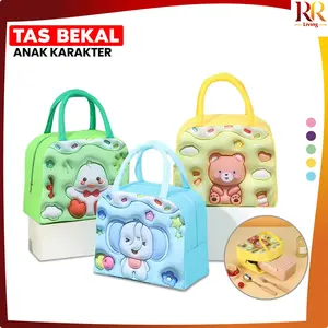 [COD] RR T61 Tas Bekal Anak Karakter Animal 3D Lunch Bag Travel / Cooler Bag Tempat Penyimpanan Makan Siang / Tempat Bekal Sekolah Lucu