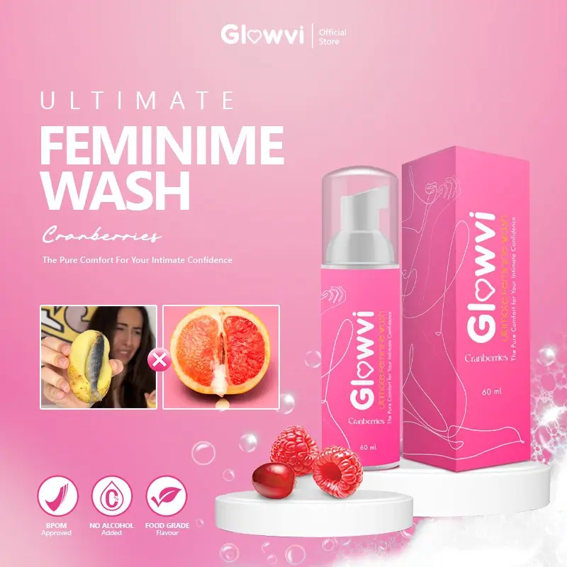 Glowvi Feminine Wash Foam – Membersihkan Area Kewanitaan & Atasi Keputihan Gatal Bau 1