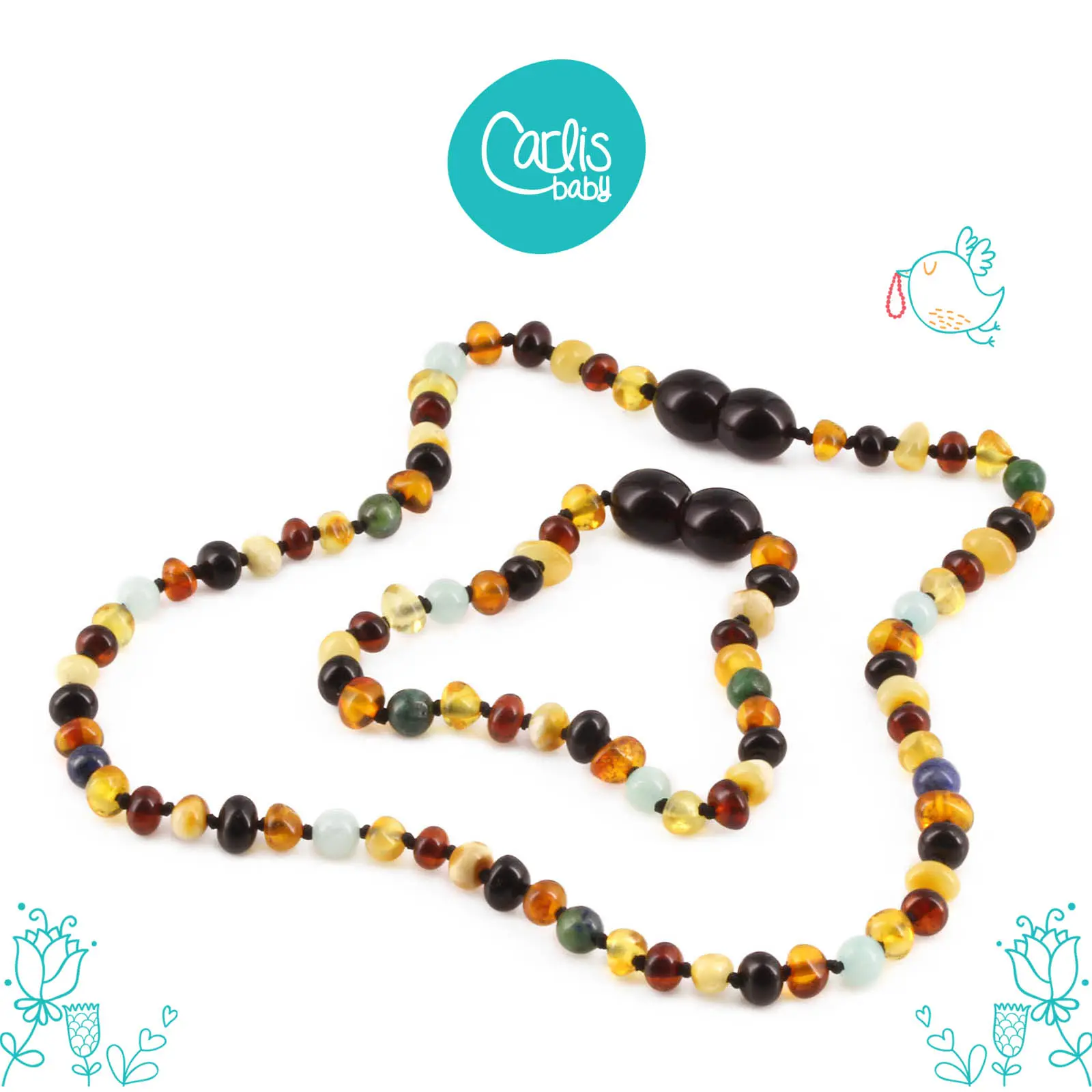 AGL42 Kalung dan Gelang Amber Bayi Tumbuh Gigi Bayi By Carlis Baby.