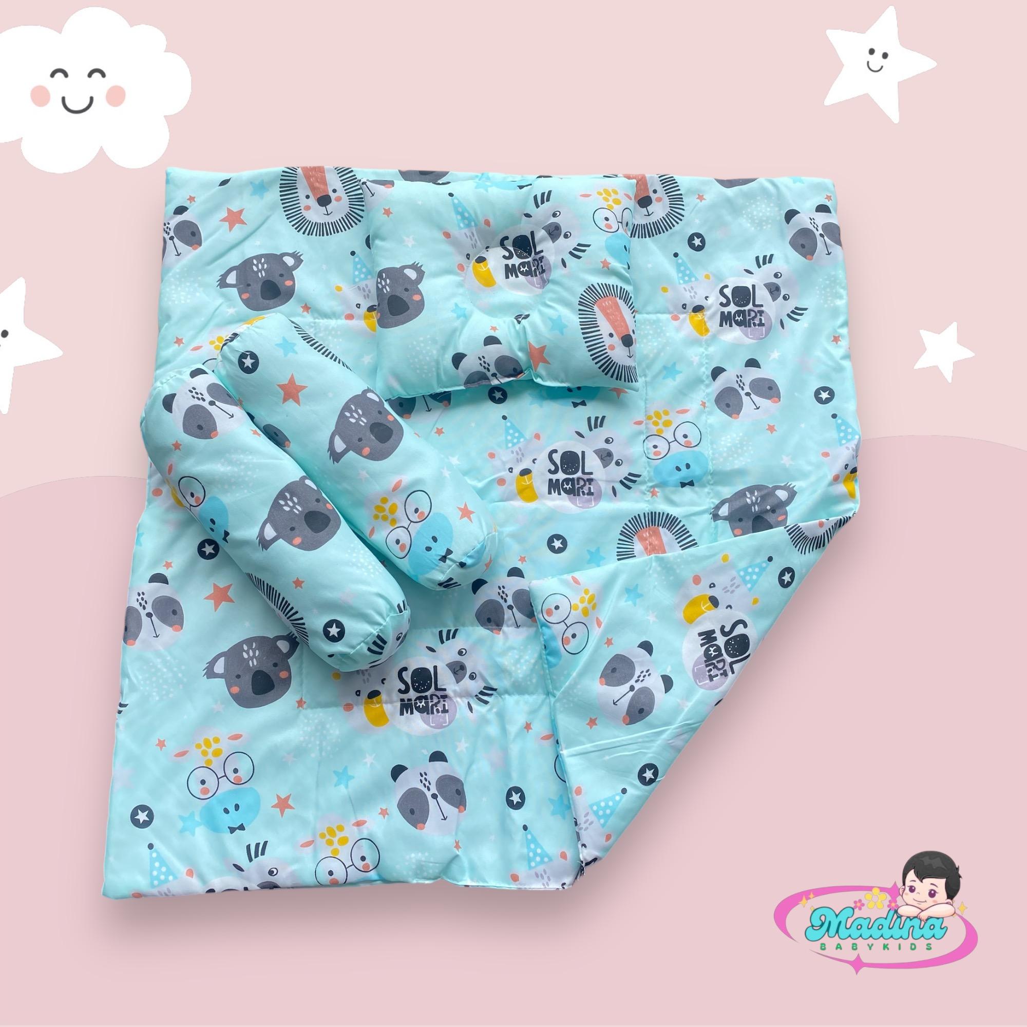 Bedcover bayi 1 set / 1 bantal 2 guling -Perlengkapan Tidur Matras
