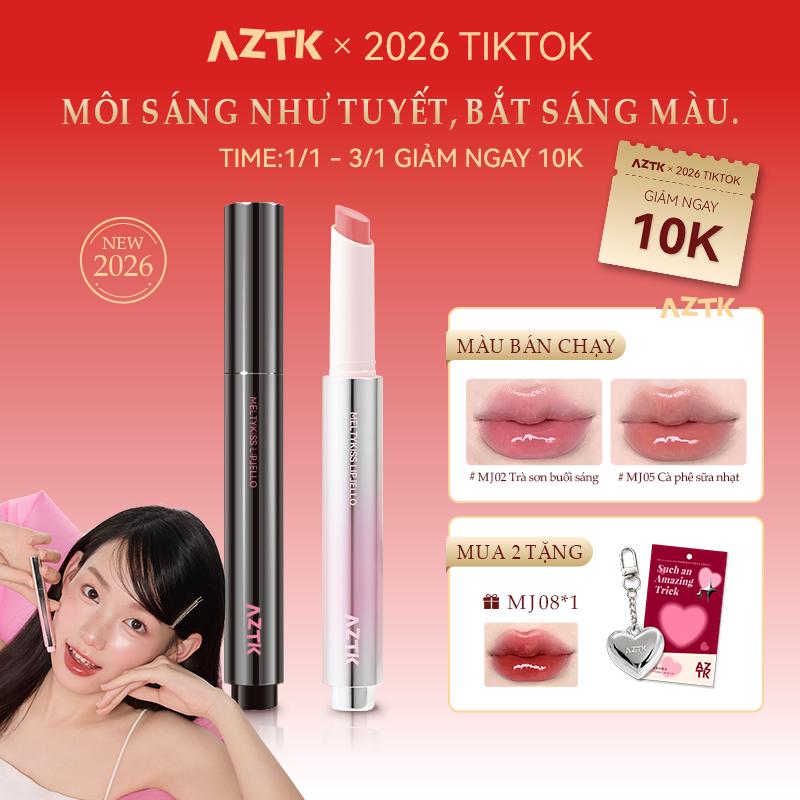  Son Môi AZTK Son Bóng Màu Trắng Gương Đông Lạnh Thích Hợp Cho Mùa Thu Và Mùa Đông Cầm Tay Cho Học Sinh Hàng Mới Về IV 
