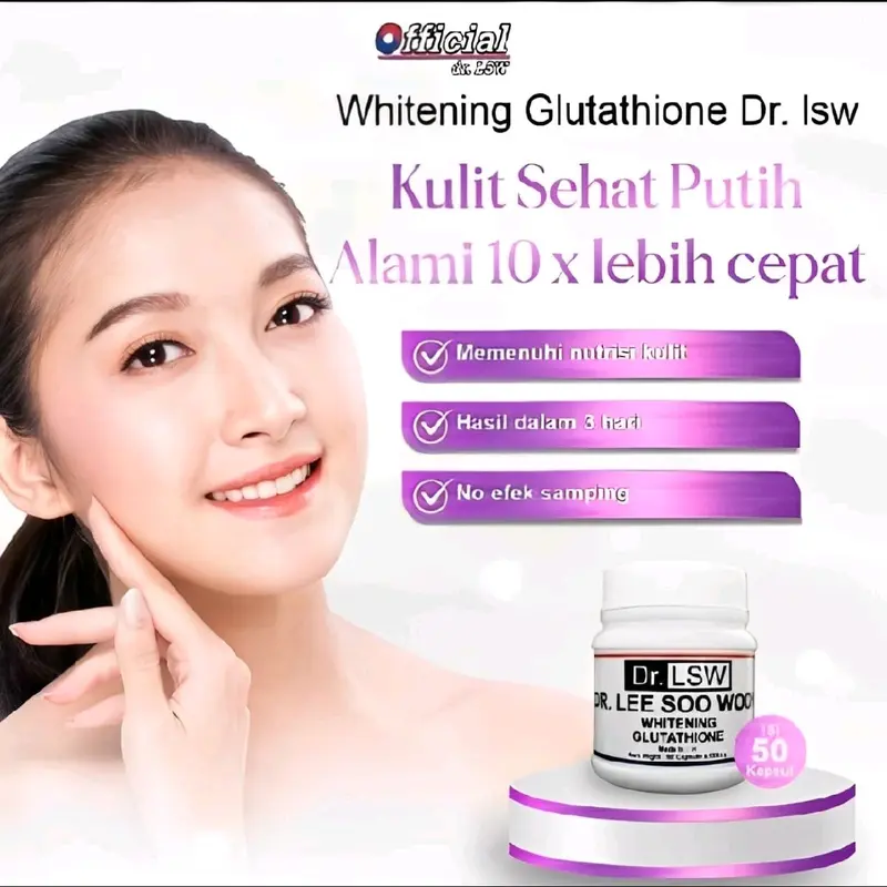 TERAMPUHH !! Dr. LSW (Dr. Lee Soo Wook) Whitening Glutathione Original Whitening Glutathione 100% Original Suplemen Pemutih Kulit Wajah Badan Memutihkan - Shop