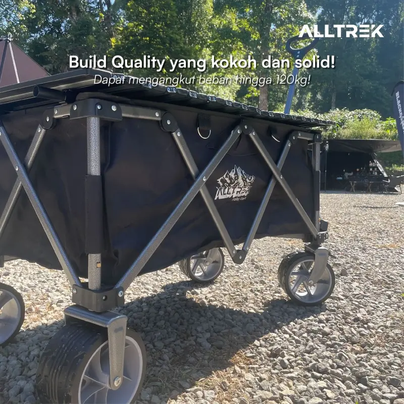 ALLTREK Trolley Cart Outdoor Camping Capacity 90L Baja Hitam 1