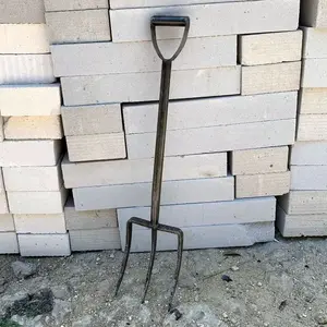 Garpu Injak Tanah Bahan Baja Super Tebal Gali Tanah Keras - Garpu Tanah Pembuat Parit 3 dan 4 Jari