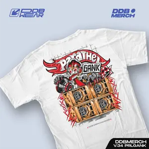 T-SHIRT PARATHEL GANK VERSION ONE | MOTIF LEAK BALI | BOX SOUND SYSTEM SERIES | STAR MERCHANDISE ORIGINAL | KAOS HITAM PUTIH 24 S  Baju Unik Distro Polos Sablon