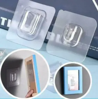 5Pairs  Double-Sided Adhesive Wall Hooks Hanger Strong Transparent Suction Cup Wall Holder For Kitchen