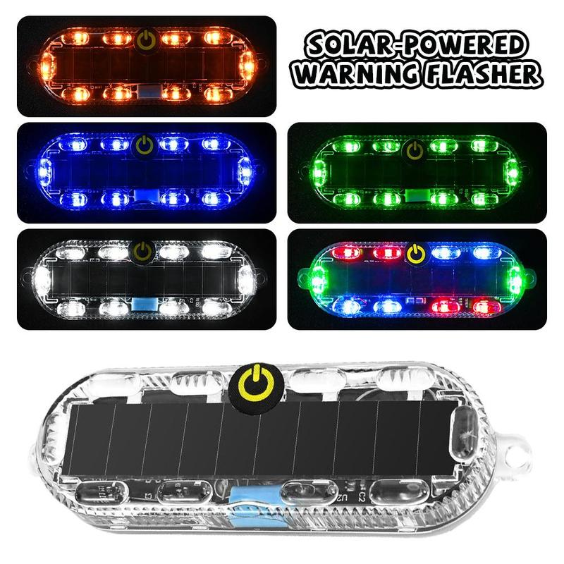 Đèn Cảnh Báo Năng Lượng Mặt Trời, Đèn Báo LED, Đèn An Toàn Chống Nước, Độ Hiển…