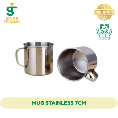 Mug Stainless 7cm/Mug Teh Kopi Praktis