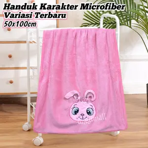 DGMALL Handuk Bayi Karakter Bahan Microfiber & Handuk Anak-anak 50x100cm Lembut