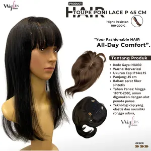 Hair Toupe Penutup Uban Dan Rambut Tipis Wanita ,  Bahan Synthetic Fiber Premium Kode - NA008