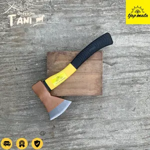 Kapak Cap Mata Carl Schlieper Gagang Viber Siap Pakai - Kampak Schlieper Quality Premium  Belah Kayu Potong Bambu - Kapak Baja Gagang Karet Viber