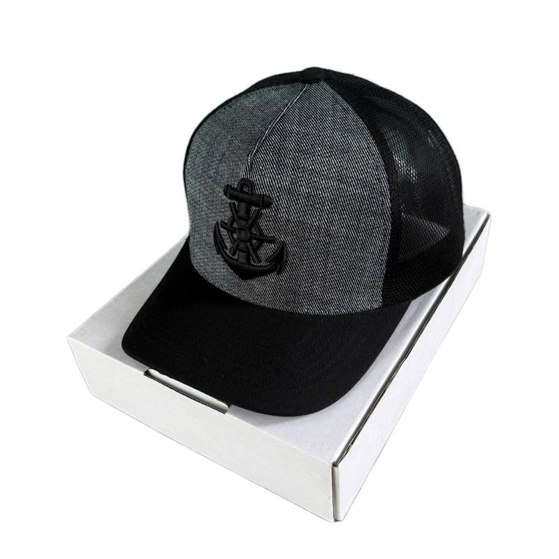  Nón mỏ neo,Mũ nón lưỡi trai phối lưới nửa đầu thêu hình mỏ neo dành cho nam nữ size đầu nhỏ và trung 