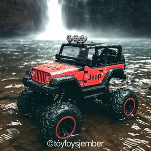 ANTI AIR Mobil Wranglr Remote Control offroad 2.4Ghz dengan baterai charger Lampu LED Depan Ready To Run