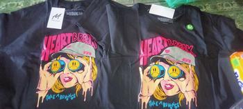 Product Review of Kaos Croptop Oversize - Kaos Wanita Motif Sablon - Kaos Atasan Oblong Cotton Combed 24s - Varian HEART BREAK HITAM from K**g L**a 0