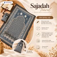 Gambar Sajadah Travel Portable 105x60cm | Sajadah Traveling Lipat Ringan dengan Pouch Serut - Travel Batik Khaki dari jendelabook Kab. Klaten 3 Tokopedia