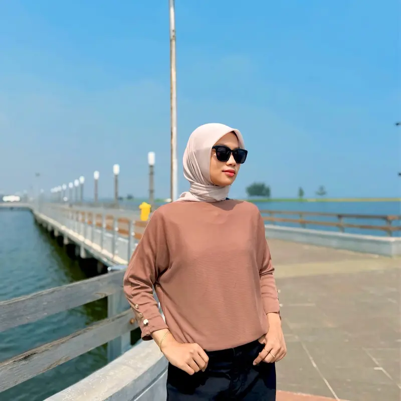 LAURA TOP KNITT BATWING ATASAN BLOUSE BY SHAFITRI 3