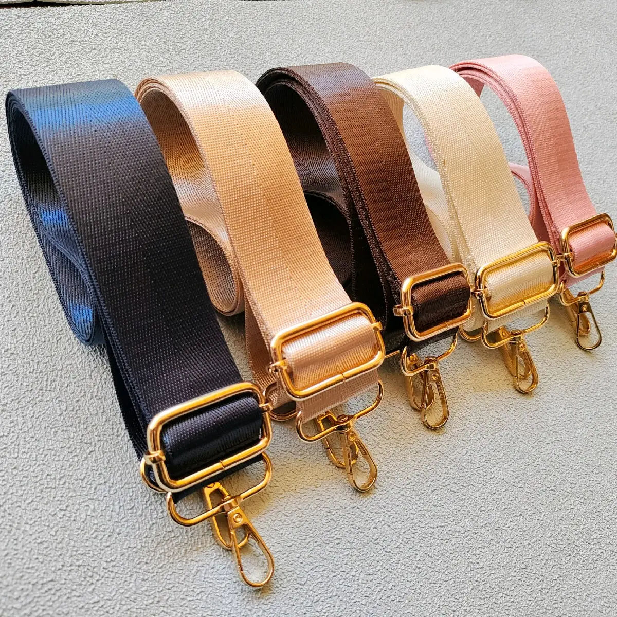 [GK - 38] LONGSTRAP/TALI TAS GLOSSY LEBAR 3,8CM - MOTIF PANAH/HERRINGBONE Nylon Sweet Bag Straps & Chains synthetic navy blue tali & rantai tas