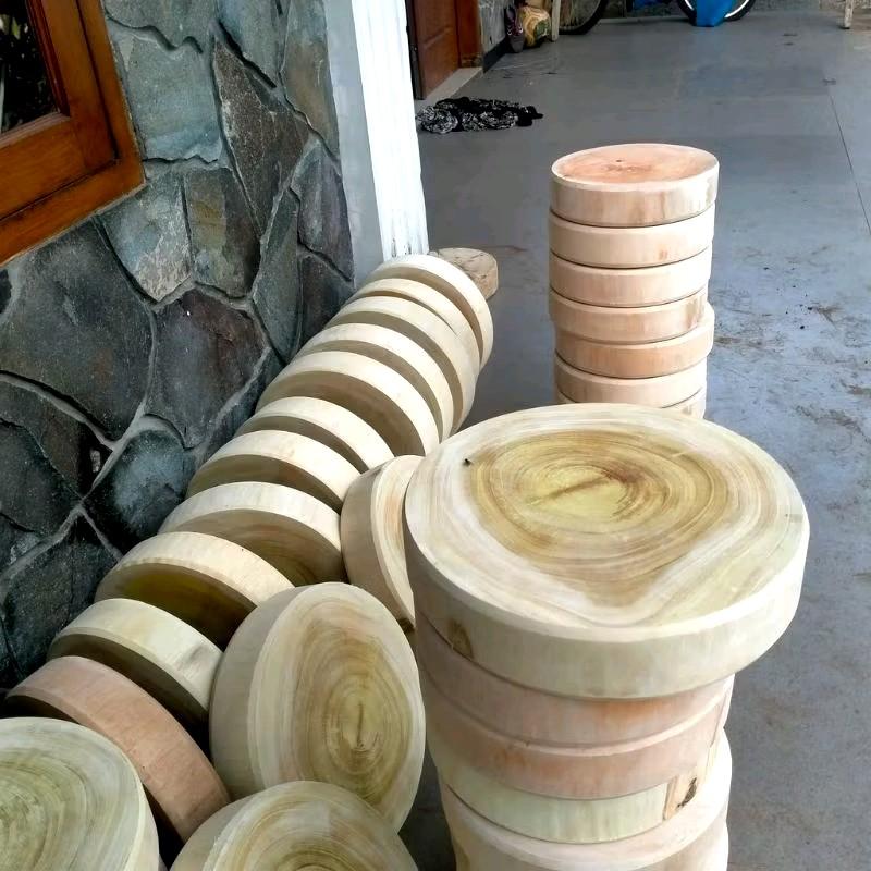 TALENAN KAYU ASEM DIAMETER 45CM / TALENAN DAGING / TALENAN KAYU BULAT MURAH BISA REQUEST UKURAN 5