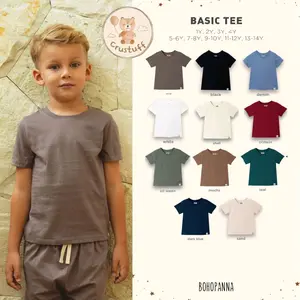 BASIC TEE Bohopanna B129 / B123 / B111 / B91 / B76 / Kaos Anak Polos / Kaos Anak Unisex / Kaos Anak Polos Katun / Atasan Anak Unisex