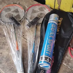 RAKET BADMINTON PAKET LENGKAP MODEL SENYAWA TERLARIS 2 RAKET 2 GRIP 12 KOK 1 TAS