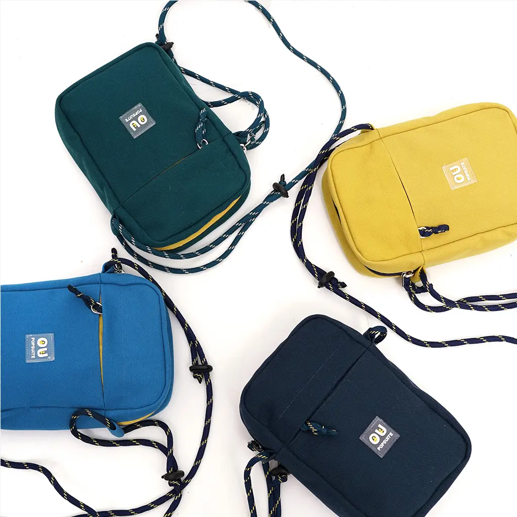 POPSUITE POPS Neo Tas Selempang Kecil Pria Wanita Unisex Mini Sling Bag Premium Canvas | Sling Phone Wallet | Tas Selempang Pria Wanita Unisex