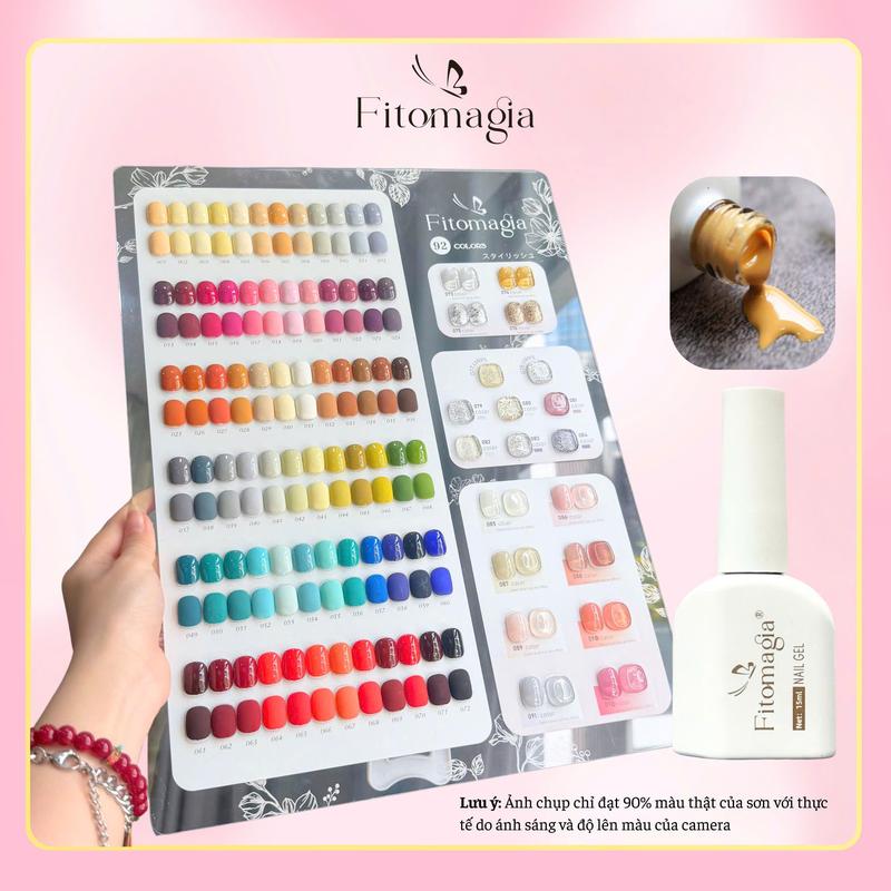 TẶNG BASE & TOP Set Sơn Gel Thạch Nhũ FITOMAGIA 92 màu + Tặng Kèm Bảng Màu Nữ Women
