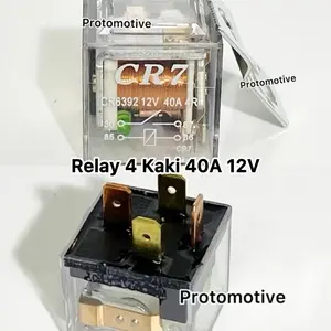 Relay Transparan 4 Kaki 5 Kaki 12 Volt 40A 80A Indikator LED Untuk Klaskson Lampu Alarm