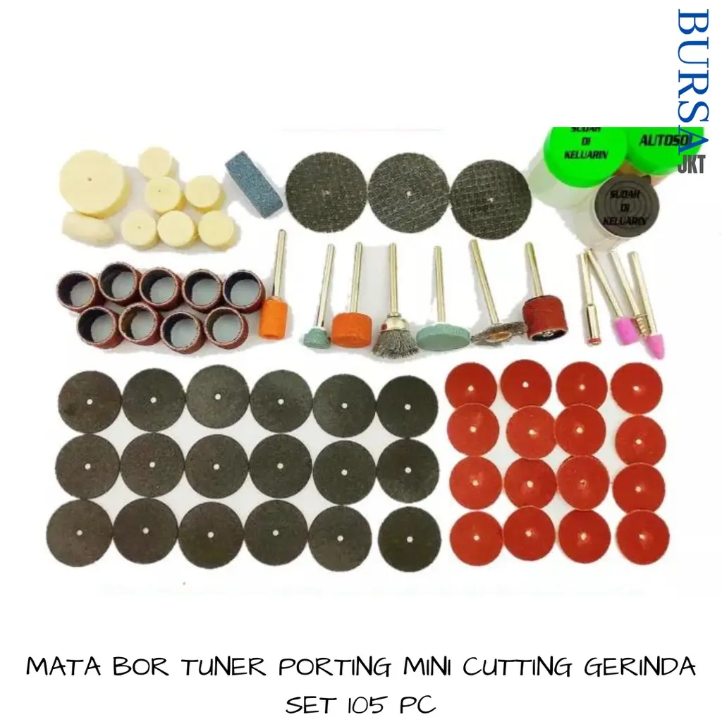 MATA BOR TUNER PORTING GERINDA WHEEL MINI POLES SET ISI 105 PC