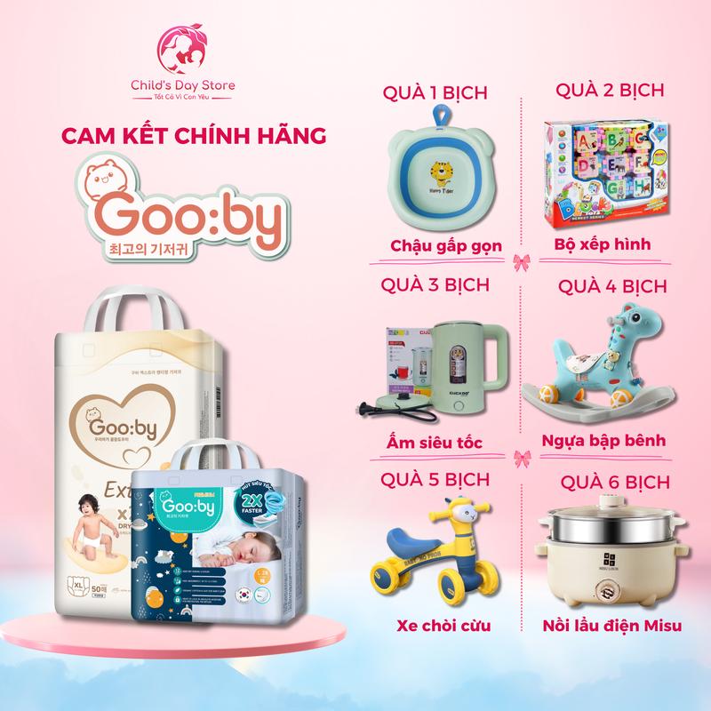 Tã/bỉm quần Gooby - bản cải tiến - Gooby Extra/ Bỉm đêm Gooby - Tã bỉm Chuyên gia thấm hút, chống trào đến 12h đủ size - Childs Day Store - Nữ Women