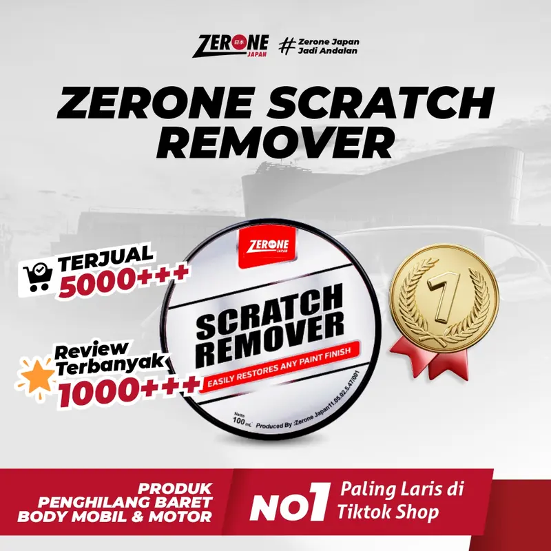 ZERONE Scratch Remover 100 gram - Penghilang Baret Body Mobil Motor Mudah Digunakan Car Paint 1