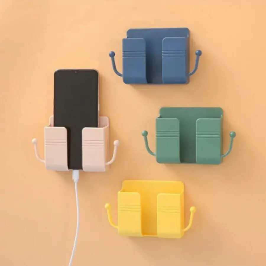 Murah Rak Gantung / Holder Hp Charger Remote TV 2 KAIT TEMPEL DINDING Isi 5 PCS