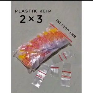 isi 1000 lembar plastik klip 2x3 / plastik kecil / ziplock /plastik bumbu dll