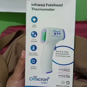 TaffOmicron AD801 Infrared Forehead Thermometer Thermo Taff Omicron AD 801 Alat Ukur Suhu Tubuh Badan Digital Termometer