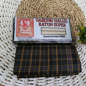 Sarung Halus Katun Super Jembatan Merah Cap Sapi Kelapa Silungkang Spesial Benang 8000 Kualitas Export